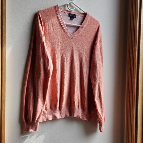 Brooks Brothers "346" Peach/Pink V-Neck Sweater Size Large - Picture 3 of 16
